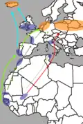 Rutas migratorias por el Mediterráneo