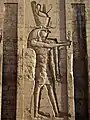 Relieve de Horus en el templo de Edfu.