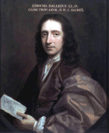 Edmund Halley, retrato de Thomas Murray, hacia 1690. The Royal Society.