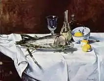 Édouard Manet. Naturaleza muerta con salmón (1866-1869).