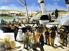 Salida del vapor de Folkestone, Édouard Manet