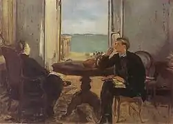 Manet, Interior en Arcachón