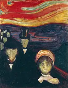 Ansiedad (1894), Museo Munch de Oslo.