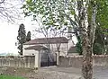 La iglesia de San Esteban, desde la Route de Montaut-les-Créneaux