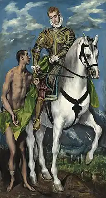 San Martín partiendo su capa con un pobre, de El Greco.