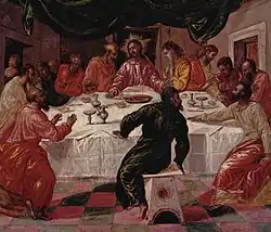 La última cena, del Greco (1568, en la fase italiana de este pintor de origen cretense).