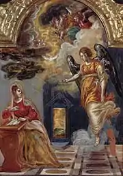 El Greco, La Anunciación (del Tríptico de Módena)