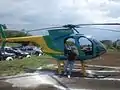 Helicóptero en el helipuerto del Autódromo