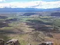 Vista del valle desde una montaña.