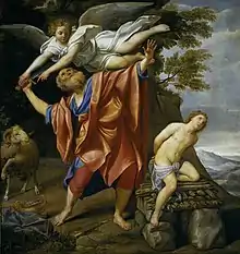 El sacrificio de Isaac, de Domenichino, 1627-1628.