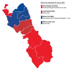 Elecciones regionales de Lima de 2022