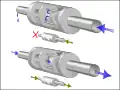 Como una válvula unidireccional, un diodo bloquea la corriente que fluye en el sentido incorrecto. La corriente que fluye en el sentido correcto circula sin cambios.