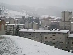 Vista general del barrio en un día de invierno.