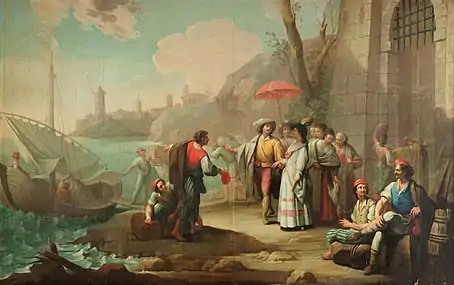 Embarque de una familia en una tartana (1784). Museo del Prado.