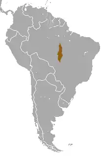 Distribución del tití de Snethlage