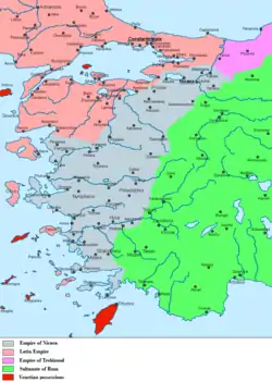 Map of early-13th-century Asia Minor.