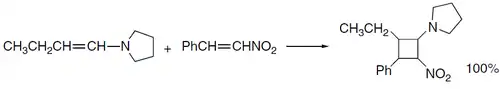 Cicloadición [2+2] entre enamina y nitroalqueno