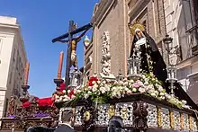 Encuentro Stmo. Cristo del Amor y de la Paz y Ntra. Sra. de la Soledad (Imagen: Ayto de Guadalajara)