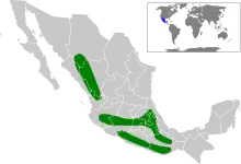 Distribución de C. rubra