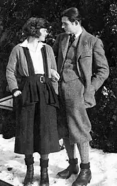 Fotografía de Ernest Hemingway y Hadley Richardson Hemingway en Austria en 1922.