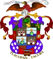 Escudo de la villa de Tacuba, otorgado en 1564, junto con el nombramiento como ciudad para Tacuba, y usado como escudo municipal hasta el 31 de diciembre de 1928, cuando el municipio se suprimió.