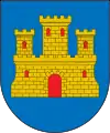 Escudo antiguo de Sarroca de Bellera. «De azur, un castillo de tres torres de oro.»