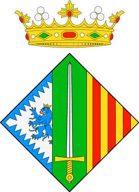 Representación del actual escudo de Sardañola.