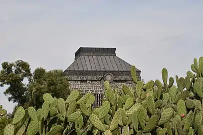 Vista del Anahuacalli desde el Espacio Ecológico