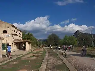 Vista de la antigua estación.