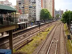 Panorama de las vías con vista hacia Liniers