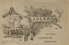 Estación Solares, hoy desaparecida, portada revista Solares 1906, por Mariano Pedrero