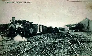 La estación del ferrocarril en sus primeros años.