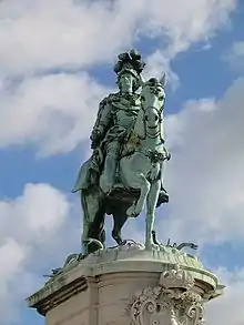 Estatua ecuestre de José I de Portugal en la Plaza del Comercio de Lisboa, de Joaquim Machado de Castro (1775).
