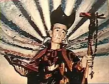 Estatua Original española de San Francisco Borja en la Misión de Ádac