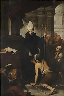 Santo Tomás de Villanueva dando limosna a los pobres, de Murillo.