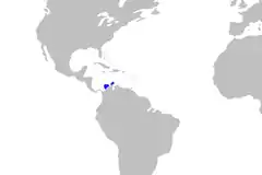 Distribución geográfica (en azul)