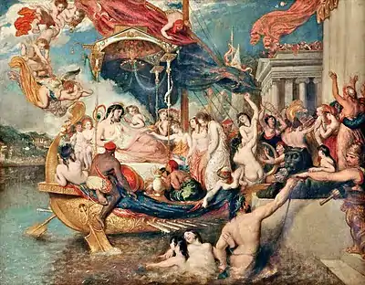 La llegada de Cleopatra a Cilicia (1821).