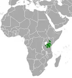 Distribución de la gacela de Thomson