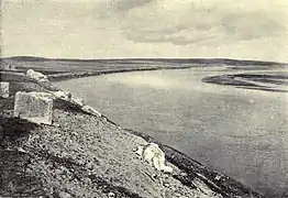 El río Éufrates desde el montículo de Karkemish.