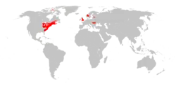 Localidades en que se han recolectado fósiles de Eurypterus.«Eurypterus». Paleobiology Database. Consultado el 20 de mayo de 2011. 