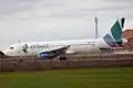 Avión de Evelop rodando en el aeropuerto de Valladolid, 2016.