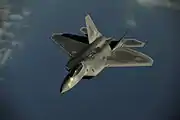 F-22 Raptor utilizado para interpretar a Starscream