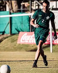 Heredia entrenando en Plaza Colonia