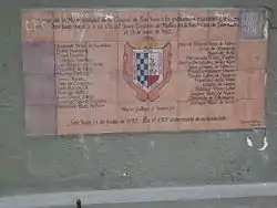 Placa que rememora la fundación de la ciudad de San Juan.