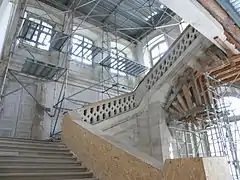 Escalera sur en curso de restauración (estado en 2008)