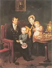 Retrato familiar, 1837; Museo Estatal Ruso.
