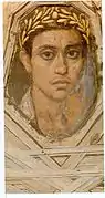 Uno de los retratos de las momias de El Fayum.