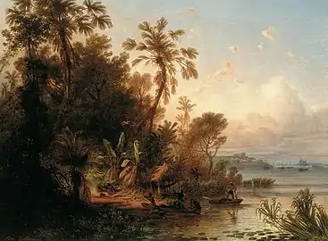 Ferdinand Bellermann,En el Orinoco, hacia 1860.