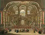 El Coliseo del Buen Retiro o Fiesta en un palacio barroco (escena de la ópera Armida placata), Real Academia de Bellas Artes de San Fernando.