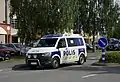 Furgón de la Policía de Finlandia.